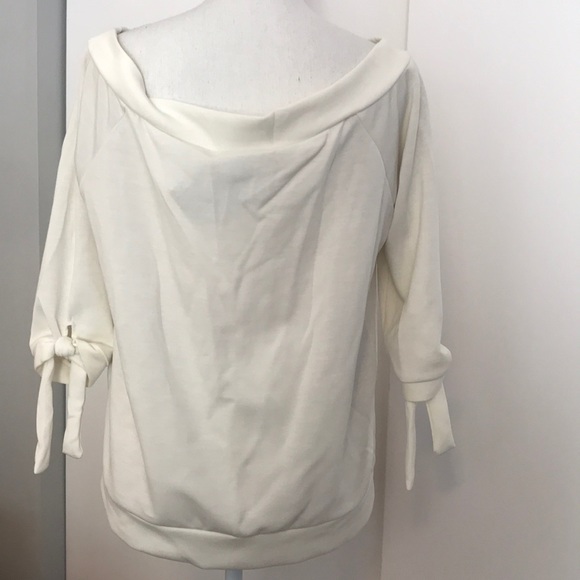 Dynamite (White) off the shoulder sweatshirt - Picture 5 of 5
